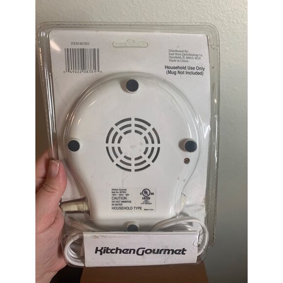 NEW Kitchen Gormet Electric Beverage Drink Warmer White Plug in Desktop Office - Picture 2 of 3